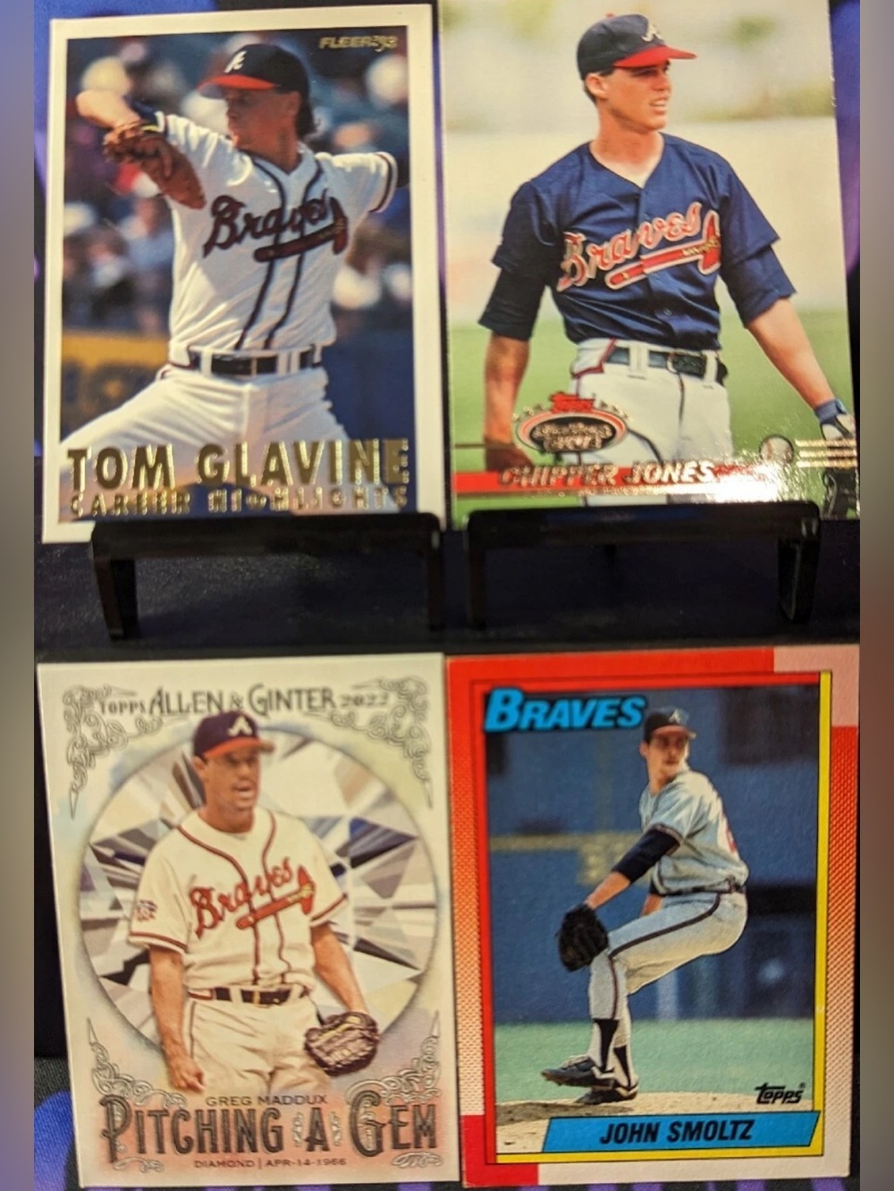 Braves Baseball Legends Inserts, Rookie's, and Smoltz.  All 1st ballad HOFers!!